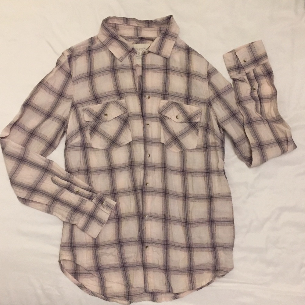 Flannel Button Down Top - image 1